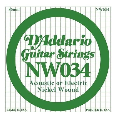 DADDARIO NW034 ELEKTRO VE AKUSTİK TEK TEL, (LA), 0.034