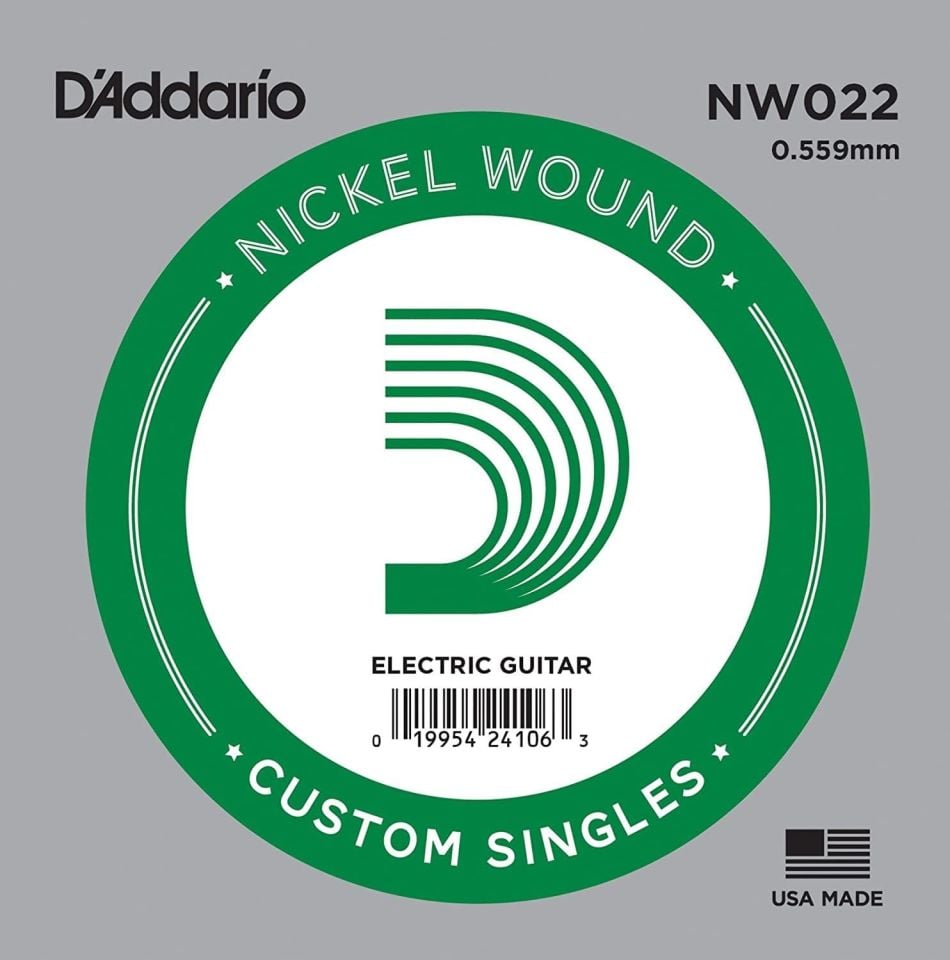 DADDARIO NW022 ELEKTRO VE AKUSTİK TEK TEL, (RE), 0.022