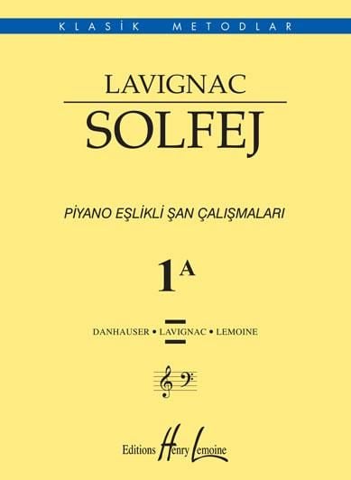 Lavignac Solfej Piyano Eşlikli Şan Çalışmaları 1A (Büyük Boy)