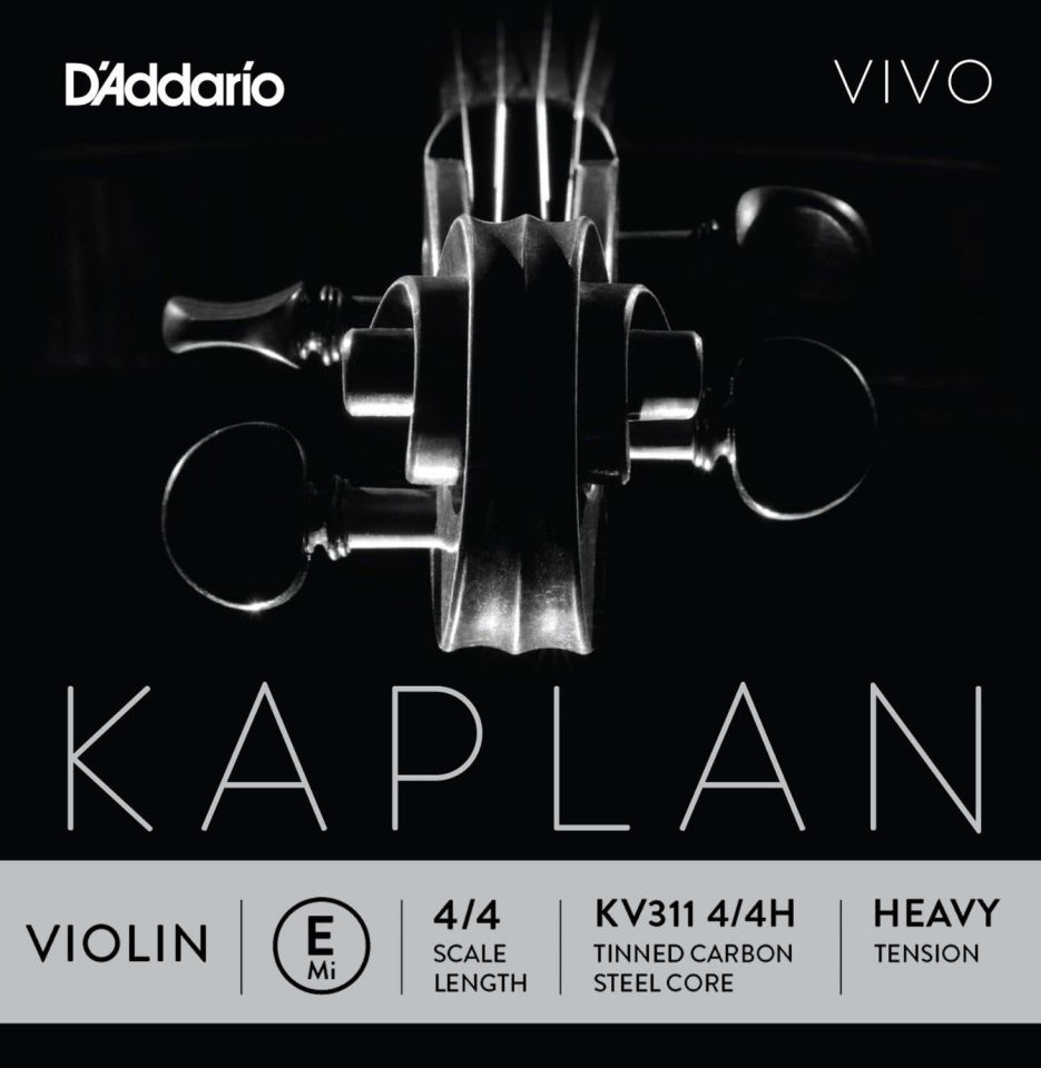 DADDARIO KV311 KEMAN TEK TEL, KAPLAN VIVO, 4/4, E-(Mİ), MEDIUM