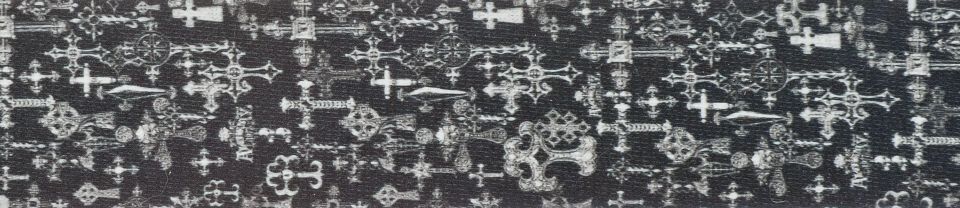 PLANETWAVES 50AL02 GİTAR ASKISI, 50MM, ALCHEMY STR-GOTHIC CROSS