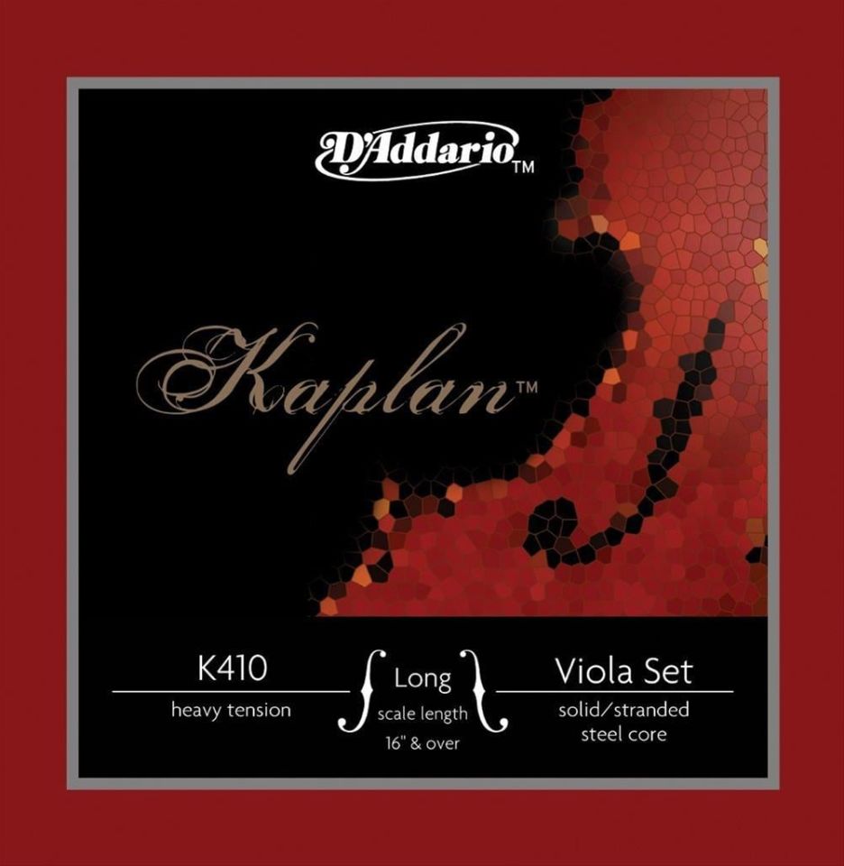 VIOLA TEL SETİ, KAPLAN, LONG SCALE 16'' & OVER, HEA