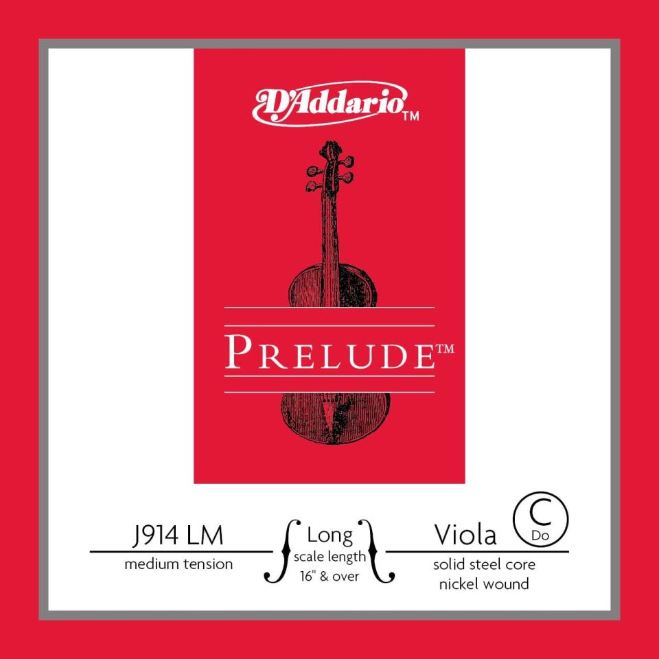 DADDARIO J914LM VİYOLA TEK TEL, PRELUDE, (16'' VE ÜSTÜ), C-(DO), MEDIUM