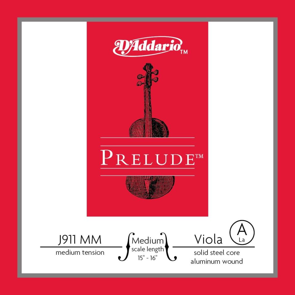 DADDARIO J911MM VİYOLA TEK TEL, PRELUDE, (15''-16''), A-(LA), MEDIUM