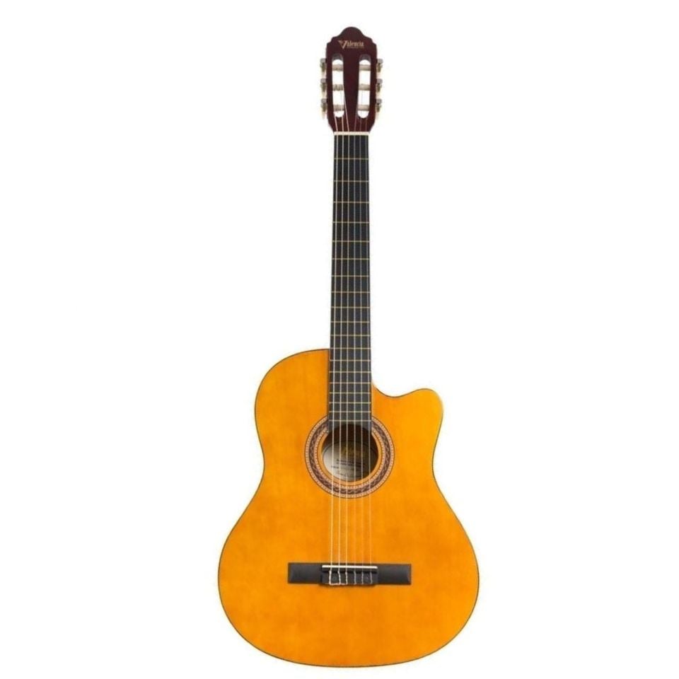 VALENCIA VC104TC KLASİK GİTAR, 4/4, NATUREL, CUTAWAY, SAP ÇELİKLİ