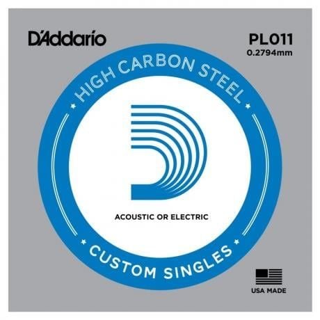 DADDARIO XSPL011 ELEKTRO VE AKUSTİK TEK TEL, E-(Mİ), XS YÜKSEK KARBONLU ÇELİK