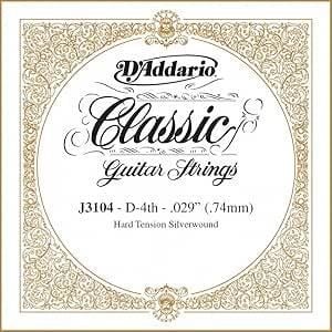 DADDARIO J3104 KLASİK TEK TEL, GÜMÜŞ, HARD