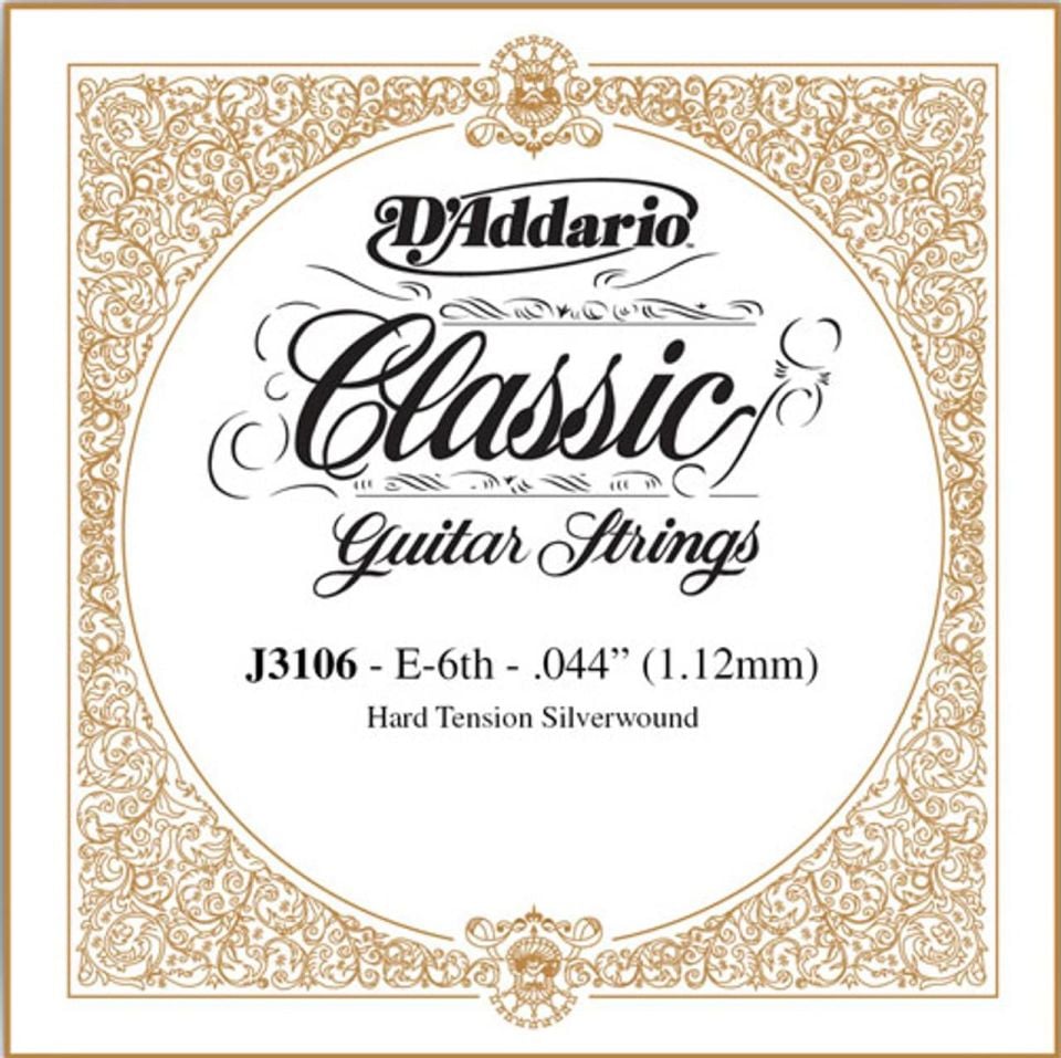 DADDARIO J3106 KLASİK TEK TEL, GÜMÜŞ, HARD