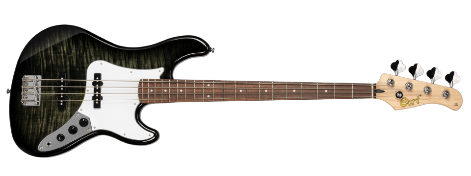 CORT GB24JJTBK BASS GİTAR, TRANS BLACK