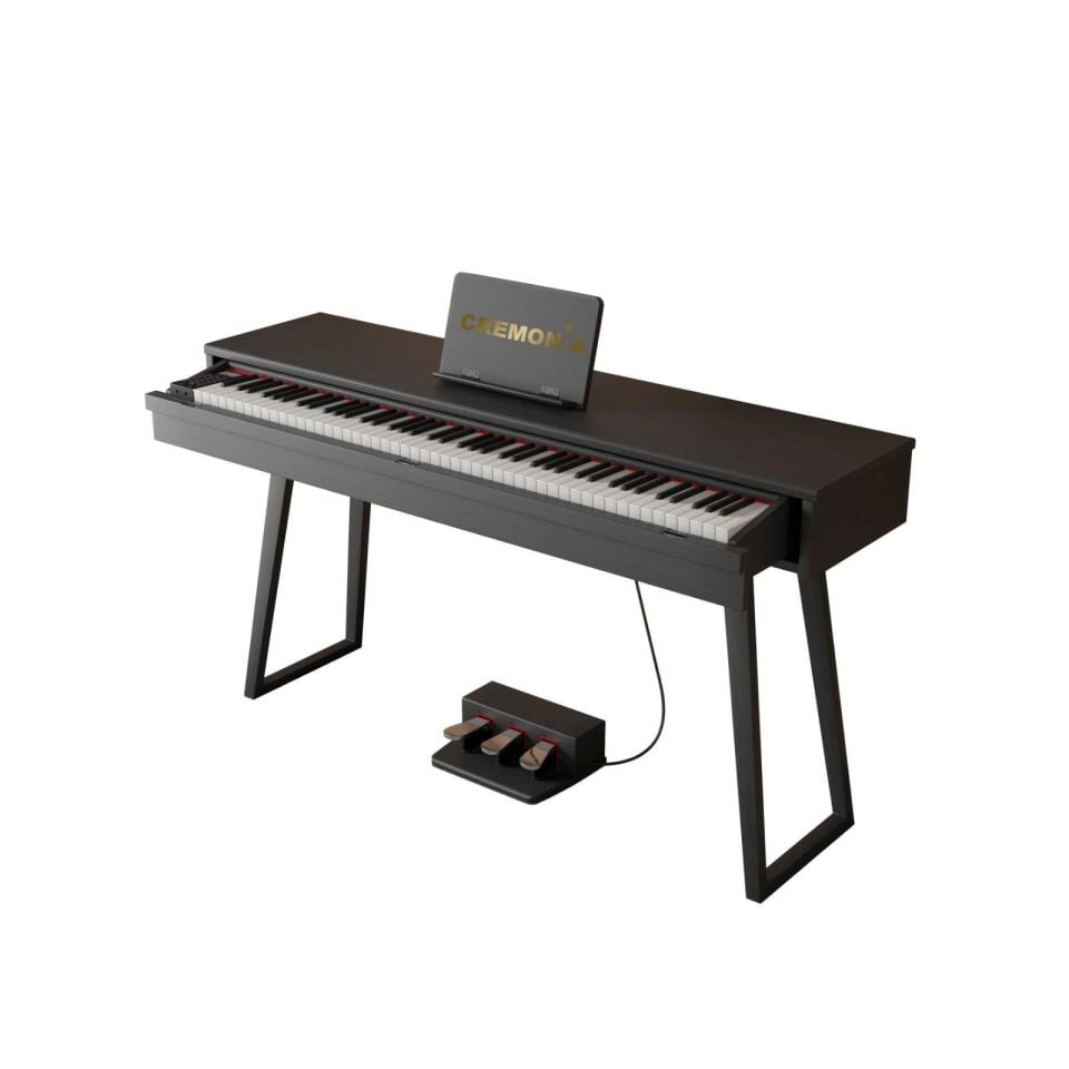 CREMONIA 58819 BK DİJİTAL PİYANO, SİYAH, 88 TUŞ, ÇEKMECE KAPAK