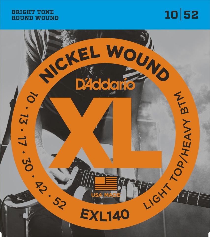 DADDARIO EXL140 ELEKTRO GİTAR TEL SETİ, XL, 10-52, LIGHT TOP/HEAVY BOTTOM