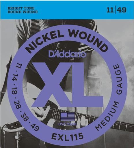 DADDARIO EXL115 ELEKTRO GİTAR TEL SETİ, XL, 11-49, MEDIUM