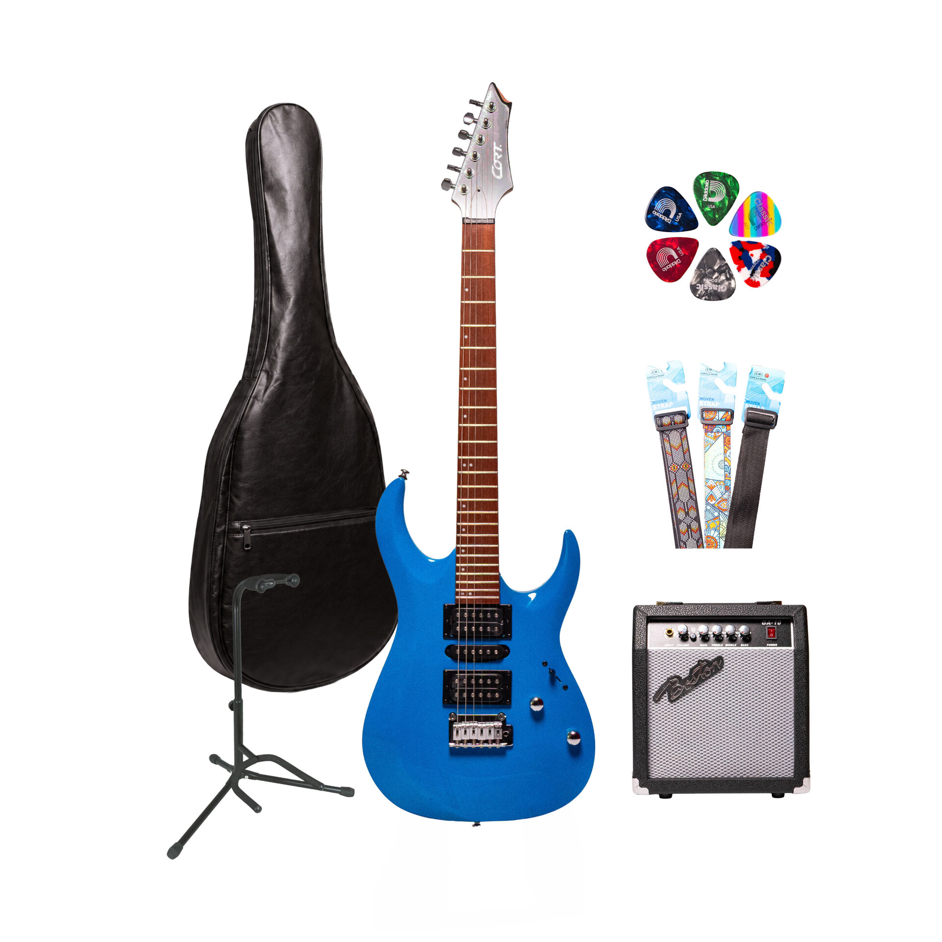 Cort X200CBL - Elektro Gitar Seti