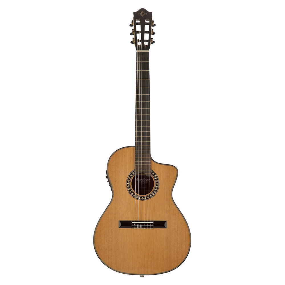 Martinez MP-1 PRE CET Cutaway İnce Kasa Elektro Klasik Gitar Wagon Soft Case dahil