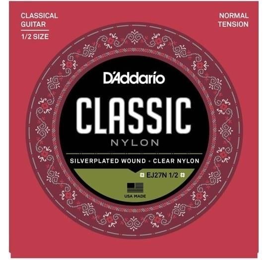 DADDARIO EJ27N 1/2 KLASİK GİTAR TEL SETİ, SILVERPLATED WOUND, NORMAL TENSION